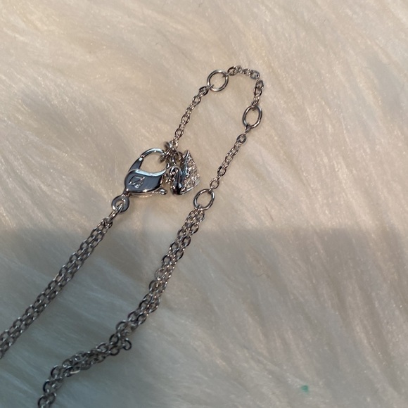 Swarovski crystal silver and blue necklace NEW - Picture 4 of 5